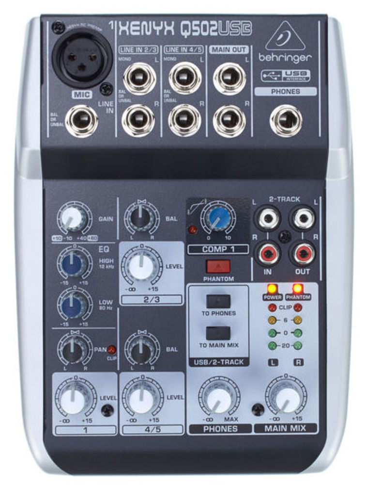 behringer xenyx q502usb unpowered mixer review