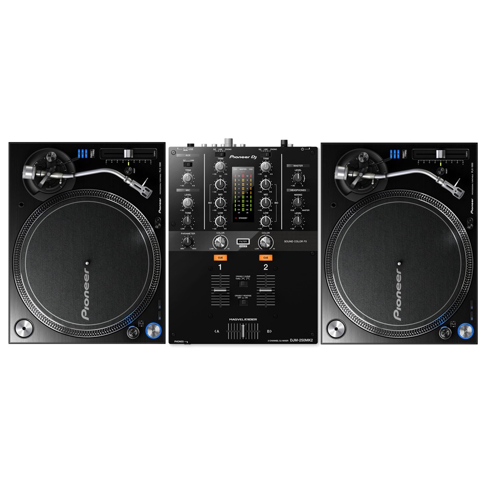 Pioneer PLX1000 Turntable & DJM250 MK2 Mixer Package