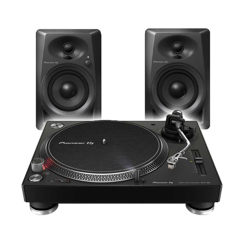 Pioneer DJ PLX-500 (x2) with Pioneer DJ DM-40 | getinthemix.com