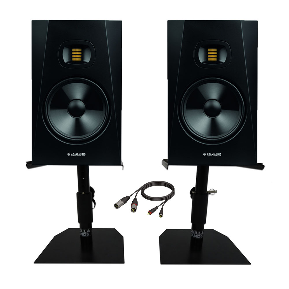 Adam Audio T8v 8 Studio Monitors With Desktop Stands Leads Getinthemix Com [ 1000 x 1000 Pixel ]