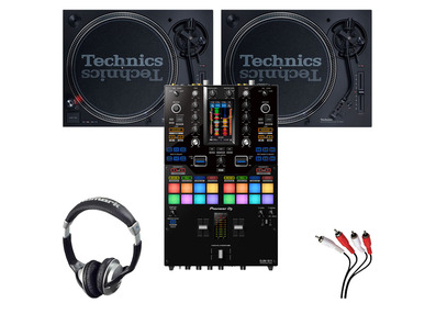 Technics SL-1210 MK7 (x2) + Pioneer DJM-S11 w/ Headphones + Cable