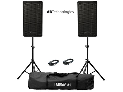 db Technologies B-Hype 10 (Pair) with Stands & Cables