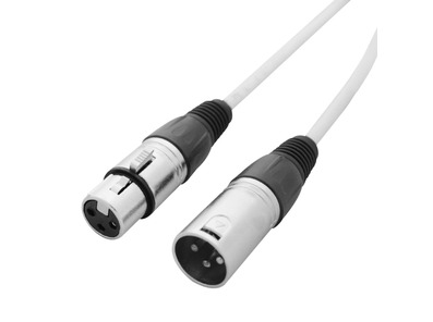 LEDJ 5m 3-Pin DMX Cable Lead (White)