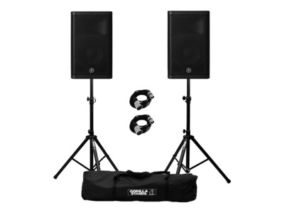 Yamaha DXR10 MkII (Pair) with Stands and XLR Cables
