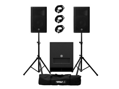 Yamaha DXR10 (Pair) with DXS12 mk 2 with Stands and Cables