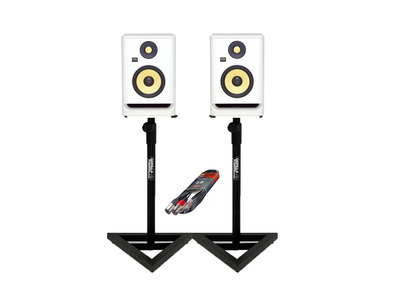 KRK RP5 G4 WN + Gorilla Studio Stands + Cable