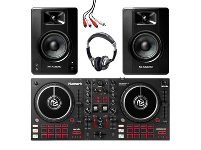 Numark Mixtrack Pro FX + M-Audio BX3 (Pair) w/ Headphones + Cable