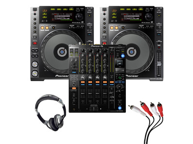 Pioneer CDJ-850 (Pair) + DJM-900 NXS2 w/ Headphones + Cable