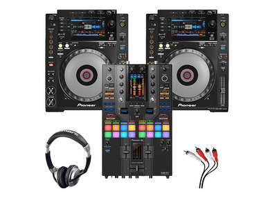 Pioneer CDJ-900NXS (x2) + DJM-S11 SE w/ Headphones + Cable