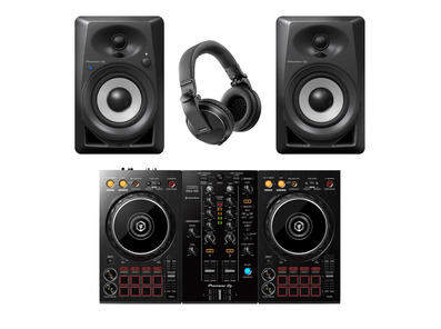 Pioneer DJ DDJ-400 with DM40BT Speakers plus HDJ-X5 Headphones