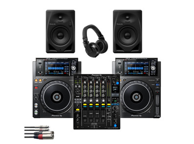 Pioneer DJM-900NXS2 + XDJ-1000MK2 + DM-50D w/ Headphones + Cable