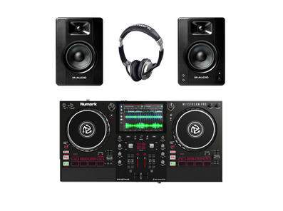 Numark Mixstream Pro Controller + M-Audio BX4 + Headphones