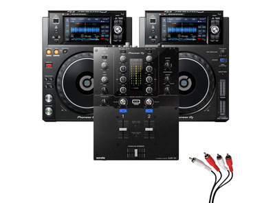 Pioneer DJ XDJ-1000 MK2 and DJM-S3 Package