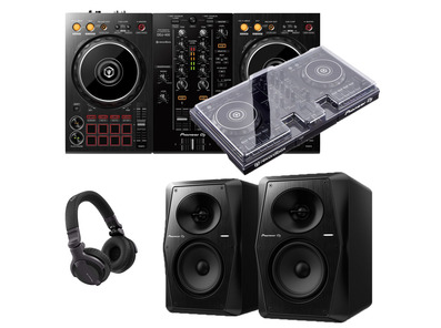 Pioneer DJ DDJ-400 + VM-50 w/ Decksaver & Headphones