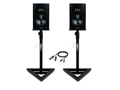 Adam Audio T8V 8" Monitors with Studio Monitor Stands & Cables