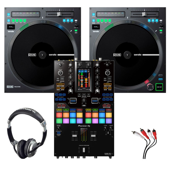 RANE TWELVE MKII (x2) + Pioneer DJM-S11 w/ Headphones + Cable