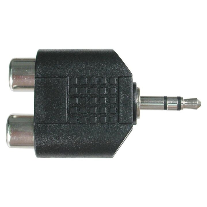 3.5mm Stereo Jack plug to 2 x RCA Phono Sockets 