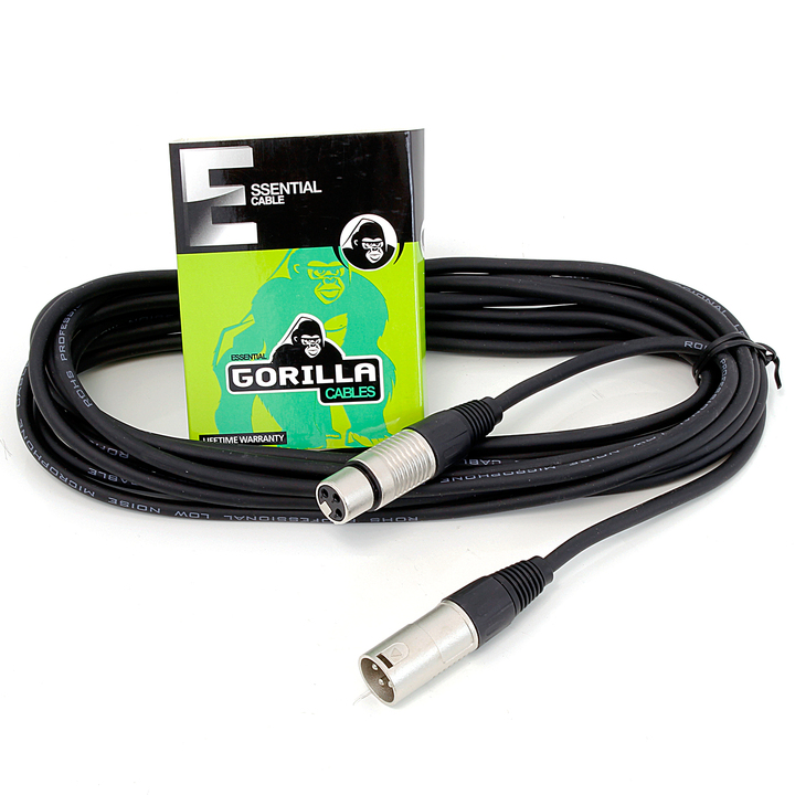 Gorilla Essential Cable 6m Male XLR To Female XLR Signal Lead 