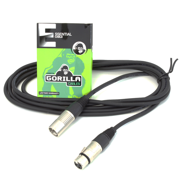 Gorilla Essential Cable 3m Male XLR To Female XLR Microphone Lead 