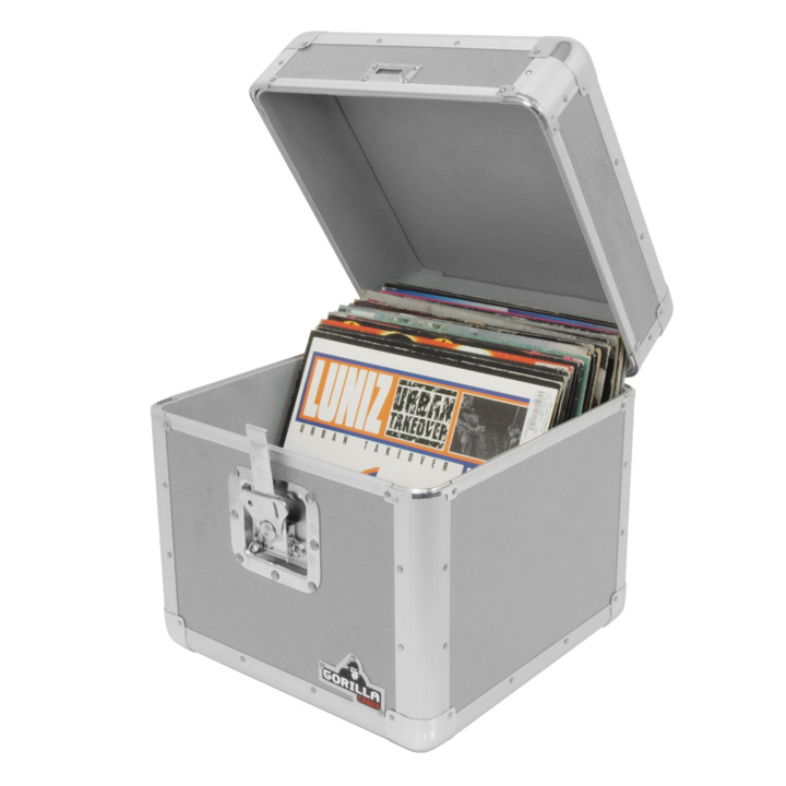 Gorilla LP-100 Silver Vinyl Record Storage Case (Holds 100)
