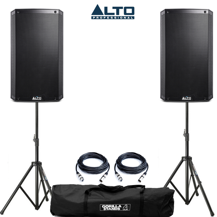 Alto TS215W Speaker Pair with Stands and Cables