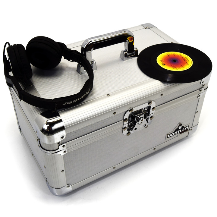 Gorilla DJ 200pcs 7" Vinyl Record Storage Case (Silver)