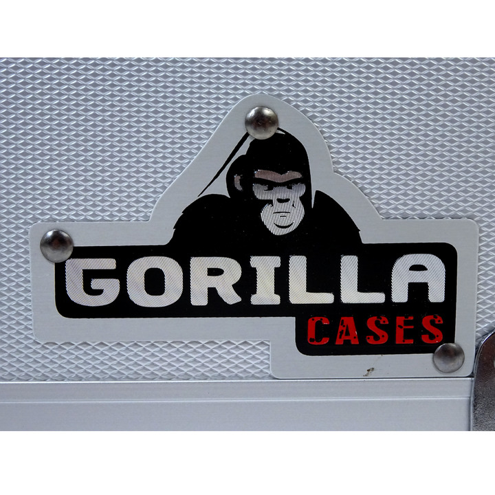 Gorilla 12" LP Vinyl Record Storage Case Silver (Holds 80)