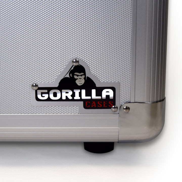 Gorilla 12" LP Vinyl Record Storage Case Silver (Holds 80)
