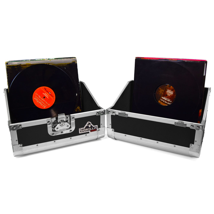 Gorilla DJ 80x 12" Vinyl Record Storage Case Box 50/50 (Black)