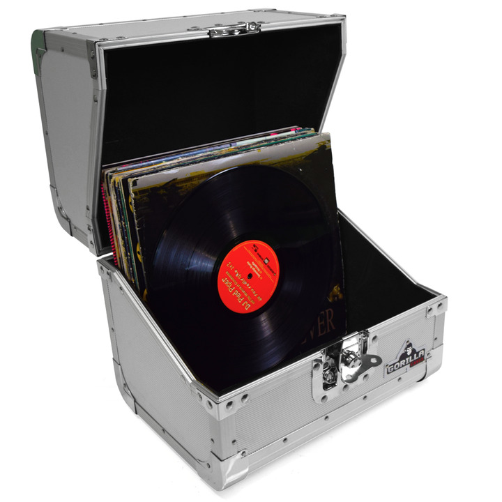 Gorilla DJ 80x 12" Vinyl Record Storage Case 50/50 (Silver)