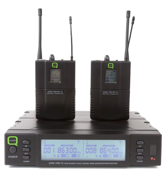 Q-Audio QWM 1960 V2 BP Wireless Mic System