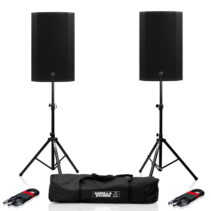 Mackie Thump 15BST (Pair) with Stands and Cables