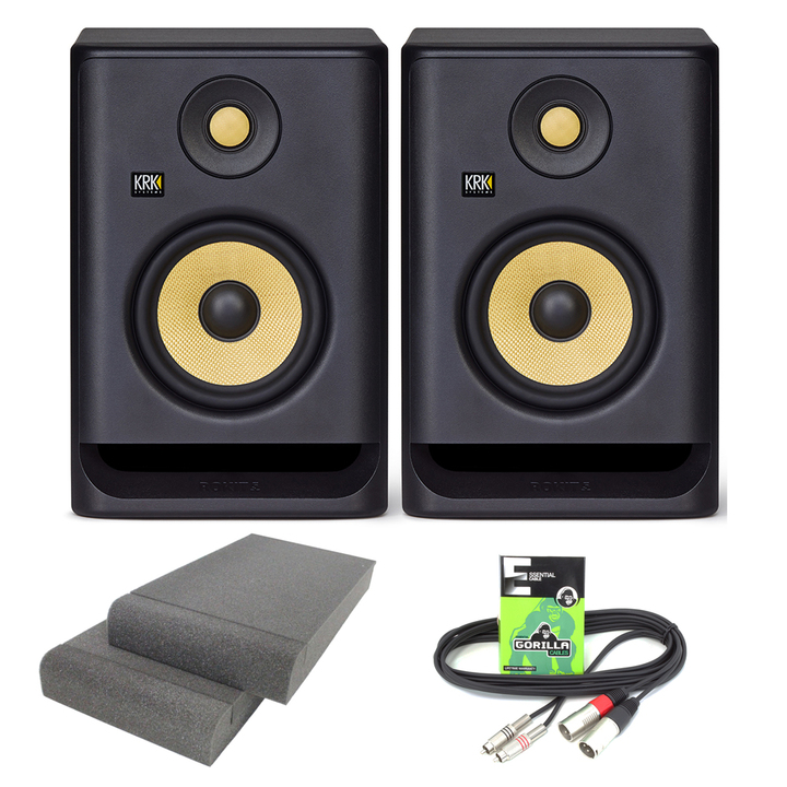 KRK Rokit RP5 G4 (Pair) with Isolation Pads & Cable
