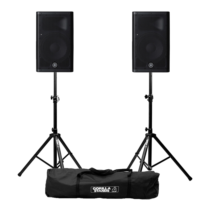 Yamaha DXR8 MkII (Pair) with Stands and XLR Cables
