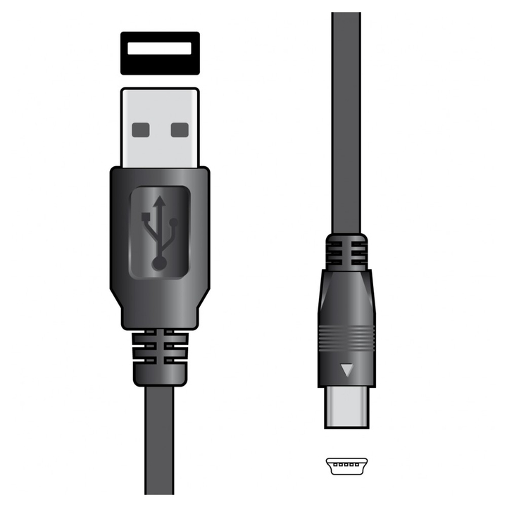 USB 2.0 A Plug to Mini B 5pin Plug Cable 1.5m