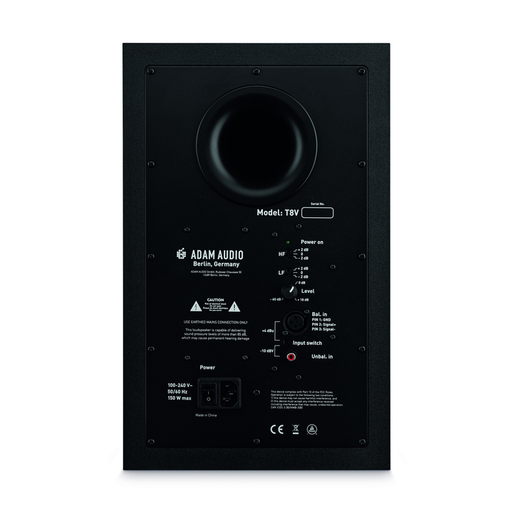 Adam Audio T8V 8" Studio Monitors with Desktop Stands & Leads