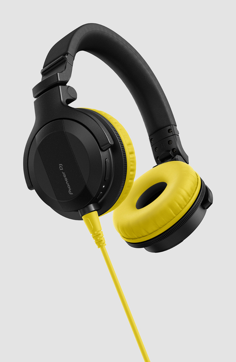 Pioneer HDJ-CUE1 Headphones With Yellow Accessory Pack