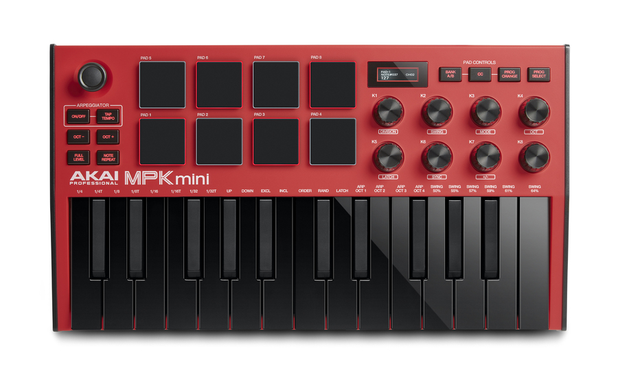 Akai MPK Mini 3 MIDI Keyboard Red
