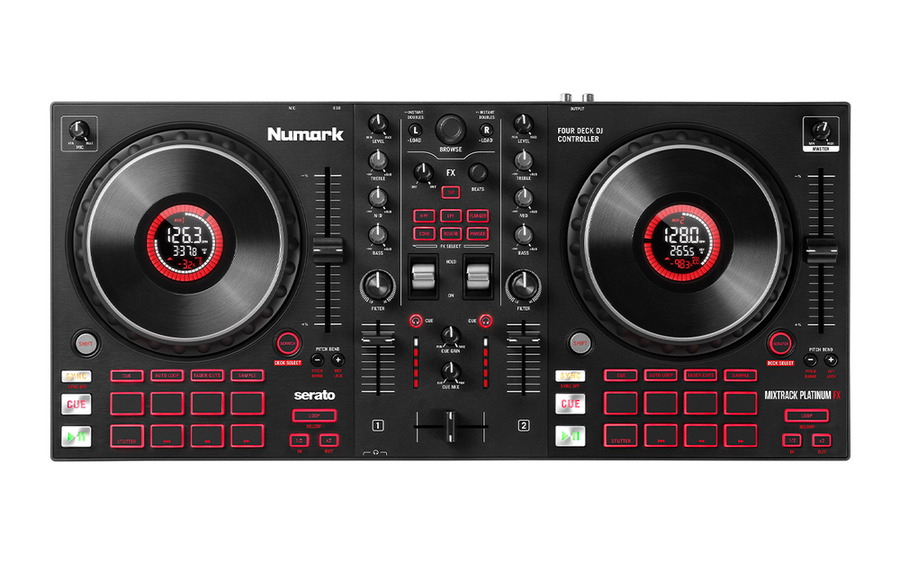 Numark Mixtrack Platinum FX + M-Audio BX4 (Pair) w/ Headphones + Cable