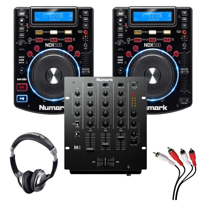 Numark NDX500 & Numark M4 Mixer DJ Package