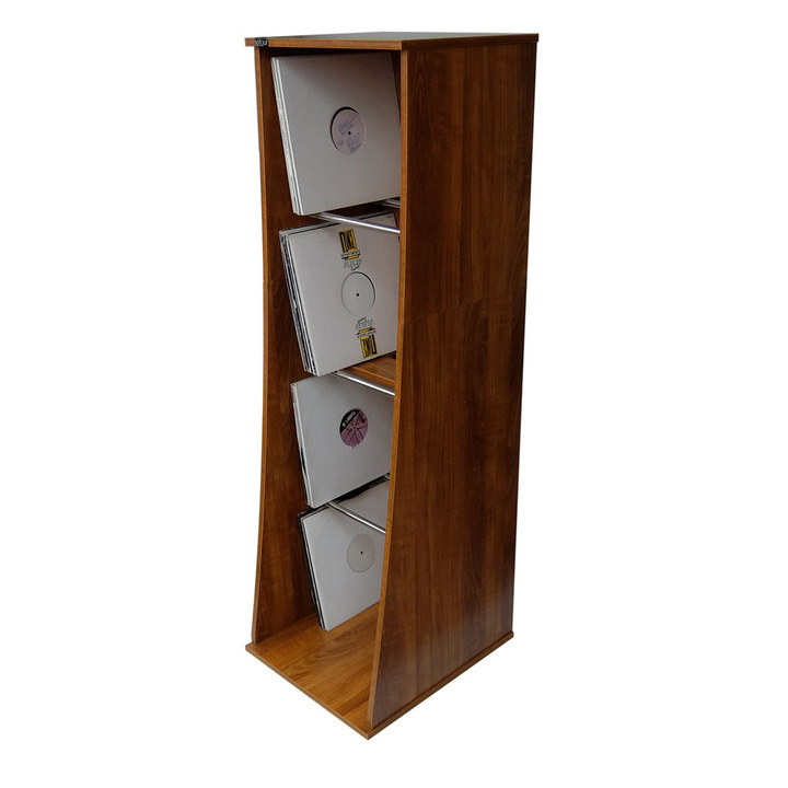 Sefour Vinyl Storage Tower Mid Century Synth in Rosewood 