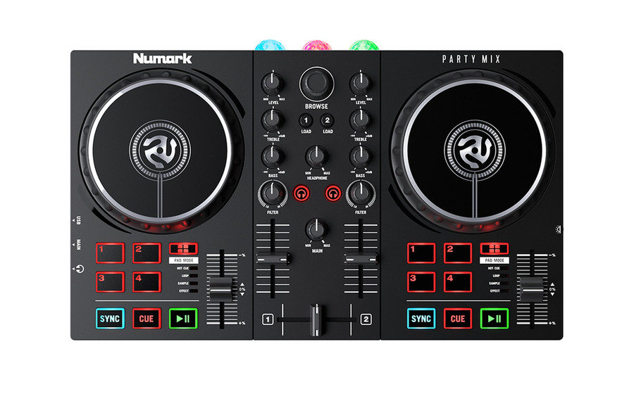 Numark Party Mix II + N-Wave 360 (Pair) w/ Headphones + Cable