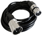 6M XLR Mic / DMX / Audio Signal  Male to Female Patch Lead Cable