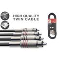Stagg 2x RCA Phono To 2x RCA Phono Twin Cable 6m