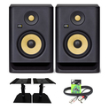 KRK Rokit RP5 G4 (Pair) with Monitor Stands & Cable