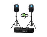 Evolution Audio RZ8A V3 Active Speaker (Pair) w/Stands + Cables