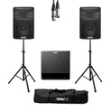 Alto TX308 (Pair) + TX212S w/ Stands, Cables & Carry Bag