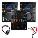 Pioneer XDJ-700 (Pair) + DJM-900 NXS2 w/ Headphones + Cable